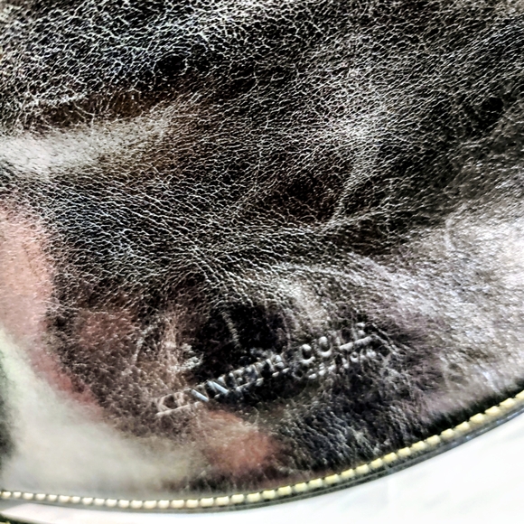 Kenneth Cole Reaction Black Leather Shoulder Bag - Picture 6 of 8